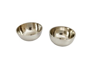 Mini bol chantant en aluminium, design à paroi creuse, finition argentée, écologique, fait main, lot de 2, qualité supérieure pour la maison et le bureau - Product Image 1