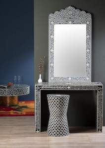 Cadre de miroir mural en os incrusté, finition de luxe pour hôtels, décoration murale de chambre, cadre de miroir en os incrusté - Product Image 5