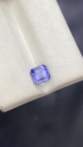 Certified Natural Unheated Bio Color <b>Mermaid</b> Tanzanite Square Asscher Cut Stone Natural Zoisite 1.27 Carat Loupe Clean - Product Image 4