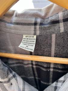 Chemise en flanelle grise brossée matelassée doublée teinte en fil pour homme, chemise de moto personnalisée 100% coton, collection Printemps Dixxon, vente en gros Brass - Product Image 5