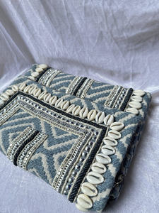 Bolso de hombro con solapa y adornos de conchas estilo bohemio de lujo indio, bolso bandolera étnico geométrico para mujer - Product Image 2
