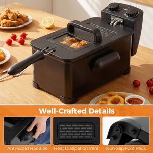 Friggitrice Elettrica con Timer per Uso Domestico e Commerciale - Product Image 4