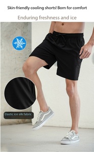OEM Mens Ice Silk Athletic Shorts Breathable Quick Dry Running Training Fitness Casual Five <b>Point</b> Mens Sports Plus Size Shorts - Product Image 6