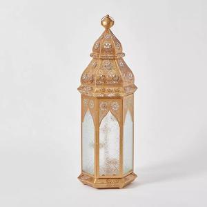 2026 Latest Design Gold <b>Moroccan</b> Eco-Friendly Durable Washable Custom Material Lantern Garden Hanging Candle Home <b>Decoration</b> - Product Image 6