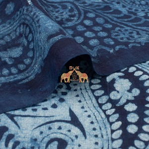 Tissu en coton 100% imprimé à la main au bloc d'indigo traditionnel, artisanal, héritage de Jaipur, écologique - Product Image 3