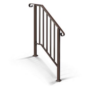 Corrimano in Ferro a 2 Gradini per Esterni, Eleganti Componenti per Scale da Esterno - Product Image 3