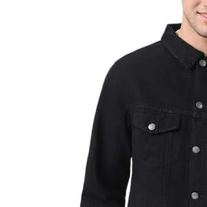Veste en jean pour homme, coupe classique, faible MOQ, qualité supérieure, livraison rapide, design boutons dissimulés sur le devant, logo personnalisé, OEM - Product Image 6