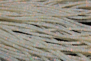 Genuine Natural Ethiopian Fire Opal Smooth Rondelle Beads 3mm-8mm Multi Color HASNAIN GEMS for Jewelry Making - Product Image 3