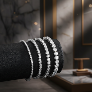 Premium Design Moissanite Tennis Bracelet with 925 Silver Brilliant Cut Stones <b>for</b> Women <b>Men</b> Anniversary Gifts and Wedding Use - Product Image 1