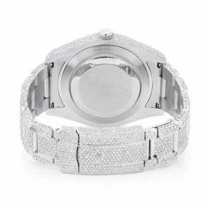 Luxury Fully Iced Out Moissanite <b>Watch</b> for Men Red Dial Automatic <b>Mechanical</b> Diamond <b>Watch</b> Stainless Steel - Product Image 3
