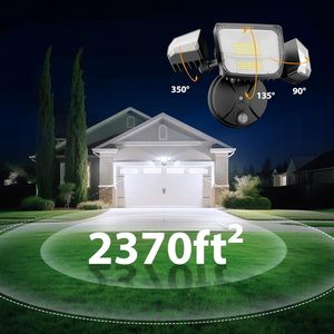 Faro LED di Sicurezza Nero Impermeabile IP66 da 90W con Fotocellula, Illuminazione Esterna 10000lm con Sensore Crepuscolare 6500K - Product Image 5