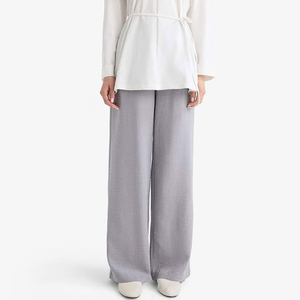 Pantalon de jogging pour femme à logo personnalisé, en molleton épais, coupe large, avec cordon de serrage, style décontracté, broderie, écologique - Product Image 4