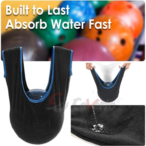 Soft Microfiber <b>Bowling</b> Ball Care Bag Lightweight Cleaning Towel For <b>Bowling</b> Training And Practice - Product Image 5
