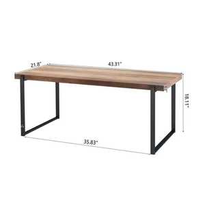 Mesa de Centro Redonda de Estilo Moderno de Mediados de Siglo, con Tapa de Madera de Nogal Oscuro y Base de Pedestal Minimalista, para Sala de Estar, Cafetería u Oficina - Product Image 3