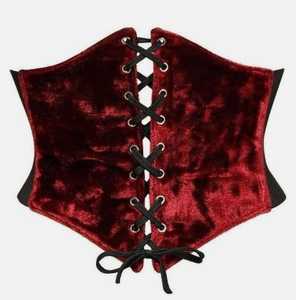 Corset amincissant en velours bordeaux respirant à maintien moyen, personnalisable ODM, pour usage quotidien féminin - Product Image 1