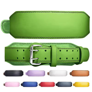 2026 Wholesale Custom Leather Weightlifting <b>Belt</b> with Non-Slip Buckle Back Support for Unisex Powerlifting - Product Image 1