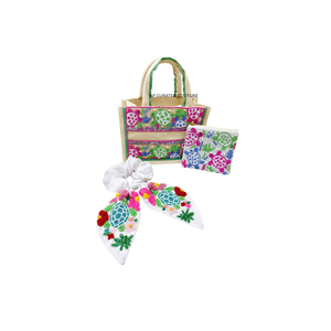 Nouvel arrivage estival : Ensemble de sacs fourre-tout perlés faits main avec chouchous et porte-monnaie |   Offre personnalisée à saisir - Product Image 1