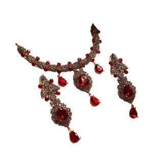 Accesorios de Moda de Lujo para Mujer, Conjuntos de Joyería de Moda, Collar y Aretes de Color Dorado, Colección de Joyería Nupcial - Product Image 1