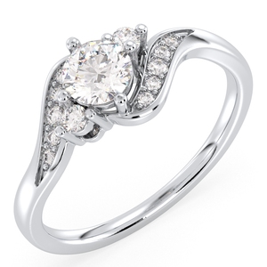 Anillo REYES Elegante de Plata de Ley 925 con Moissanita para Uso Diario, Chapado en Oro de 14K, Regalo de Cumpleaños, Joyería Fina para Mujer - Product Image 2