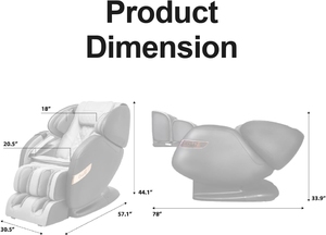 Sillón de Masaje Clásico para Relajación y Confort, con Bolsas de Aire, Calefacción, Compresión, Gravedad Cero, Relajación de Cuerpo Completo, Eléctrico, Venta de Fábrica - Product Image 3