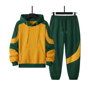 ชุดเซ็ตเสื้อฮู้ดดี้และกางเกงจ็อกเกอร์สีสันสดใสสไตล์ Y2K พร้อมแถบตกแต่งแบบสั่งทำพิเศษสำหรับผู้ชาย - Product Image 2