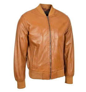 Blouson Bomber Classique en Cuir Véritable pour Homme, Brodé, Imperméable, Coupe-Vent, en Cuir de Vachette, Style Baseball - Product Image 2