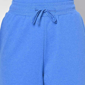 Conjunto Deportivo de 2 Piezas para Mujer, Talla Grande, Liso, para Gimnasio, Sudadera Corta con Capucha y Pantalones Deportivos, Top Corto, 100% Algodón Felpa - Product Image 5