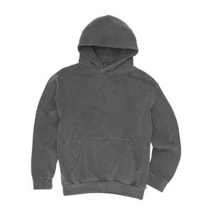 Custom Vintage Washed Charcoal <b>Grey</b> Hoodie - Classic Plain Pullover Hoodie for <b>Men</b> and Women in Urban Streetwear - Product Image 2