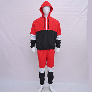 Conjunto de dos piezas personalizable para hombre, cortavientos de invierno de Sialkot, chándal con cremallera y capucha, tejido. - Product Image 2