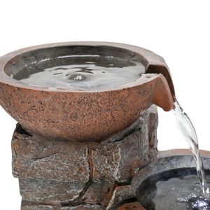 Fontana da Interno a Cascata da 40 cm con Luci LED e Pompa, Decorazione e Accessori per Ufficio - Product Image 6