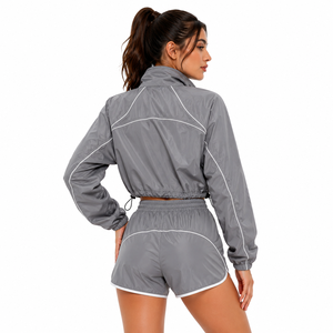 OEM Wholesale Nylon <b>Running</b> Shorts Sets <b>Reflective</b> Windbreaker Lightweight Water proof <b>jackets</b> Shorts Sets men's <b>jackets</b> - Product Image 4
