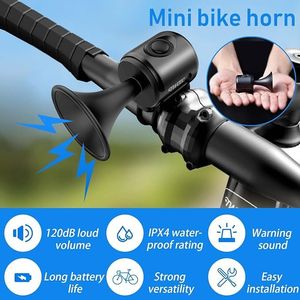 120dB IPX4 impermeabile campanello della bicicletta 300mAh a batteria clacson elettrico per Mountain/Road scooter bici clacson per adulti - Product Image 4
