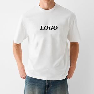 Men's <b>White</b> Cotton T-Shirt With Front Logo Print Casual O-Neck Short Sleeve Regular Fit Jersey Knitted Design - Product Image 1