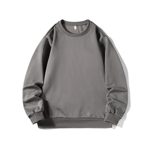 Sudadera para hombre Otoño e Invierno Casual Basic Fleece Crewneck Hoodie Street Unisex Color sólido Loose Soft Oversized Pullover- - Product Image 4