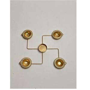 ZARA ENTERPRISES Diya en laiton pour Puja, petit modèle couleur dorée, design industriel, ensemble Pital Kuber Deep Vilakku pour chambre, usage quotidien et festif - Product Image 5