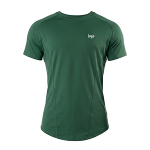 T-shirt basique à col rond pour homme, couleur unie douce, personnalisable avec logo sérigraphié, décontracté, à manches courtes, style streetwear, vente en gros - Product Image 4