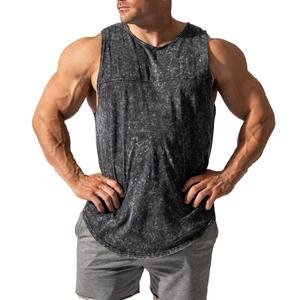Camiseta sin mangas de alta calidad para culturismo, chaleco deportivo para hombre, camiseta interior tipo stringer, camiseta sin mangas con botones, 100% algodón lavado a la piedra. - Product Image 1