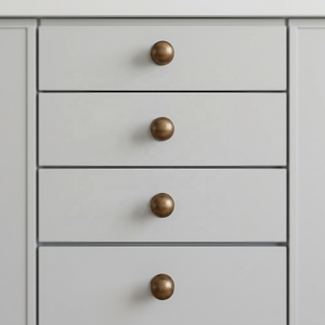 Poignée de meuble en laiton antique, bouton de commode au design traditionnel, finition marron, pour tiroir, maison, cuisine, salon - Product Image 2