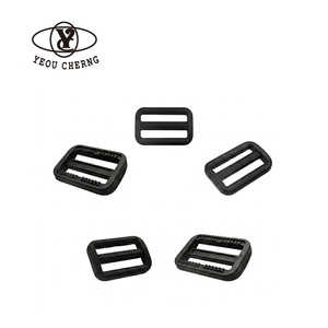 Hebilla Deslizante Rectangular de Plástico Negro YEOU CHERNG para Correa de Bolsa, Cierre Ajustable, Material PP de Moda - Product Image 1