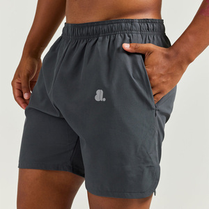 Pantalones Cortos Deportivos Casuales para Hombre, Color Verde Sólido, Cintura Media Elástica, Resistentes al Agua, con Bolsillos, Tela No Tejida - Product Image 6