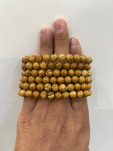 Pierre de guérison naturelle image Jasper 8mm perle Bracelet mise à la terre énergie Feng Shui Boho fait à la main cristal unisexe pierre bijoux - Product Image 5