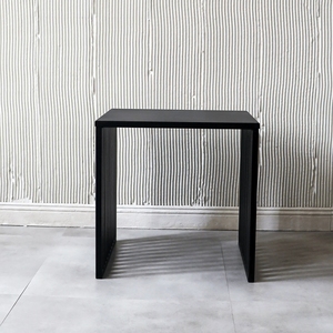 Nordic <b>Black</b> Metal Accent Side <b>Table</b> Sleek Slatted Base Rectangular Small Coffee <b>Table</b> Nightstand for Couch <b>Bedside</b> Home Office - Product Image 5