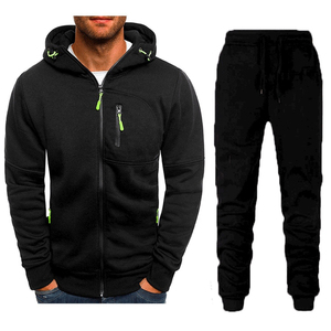 Ensemble de survêtements personnalisés pour hommes, coupe régulière, haute qualité, streetwear d'hiver, molleton uni 100% coton - Product Image 3