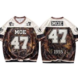 Maillot de football américain personnalisé en sublimation camouflage, respirant, en maille, col en V, uniforme d'équipe, fournisseur en gros OEM - Product Image 1