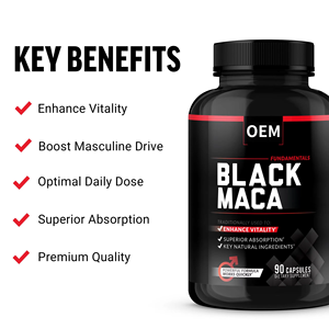 Capsules d'extrait de racine de Maca noire naturelle OEM 500 mg pour soutenir l'endurance, la force et l'immunité, capsule de Maca biologique pour hommes et femmes - Product Image 4