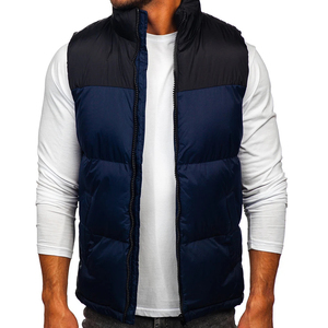Mens Color Block Puffer Vest <b>Quilted</b> Sleeveless Waistcoat Zip Up <b>Winter</b> Outerwear Casual Outdoor Layering - Product Image 6