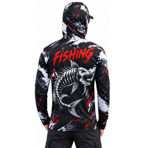 Wholesale Performance Fishing Shirt Long Sleeve <b>Hoodie</b> Sublimation UPF 50 Quick Dry <b>UV</b> <b>Protection</b> Outdoor Leisure Tops - Product Image 3