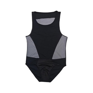 Débardeur de lutte sans manches pour homme le plus populaire, avec empiècements en maille, col rond, respirant, en Spandex et Polyester, toutes saisons - Product Image 1