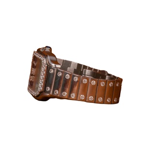 Nueva llegada de lujo azul de negocios reloj Impresionante cristal analógico Dial Moissanite diamante Estilo libre cuadrado 18mm Edición Limitada - Product Image 3