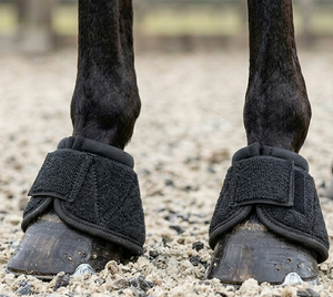 Equestrian Overreach Horse Bell Boot Loop Fabric Neoprene Padded, <b>Velcro</b> <b>Strap</b> Protective Durable - Product Image 2